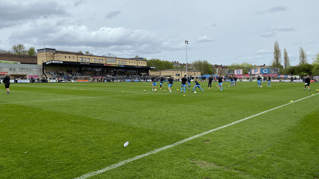 Estadio del Dulwich Humbled, Champion Hill, previa a un partido de temporada.