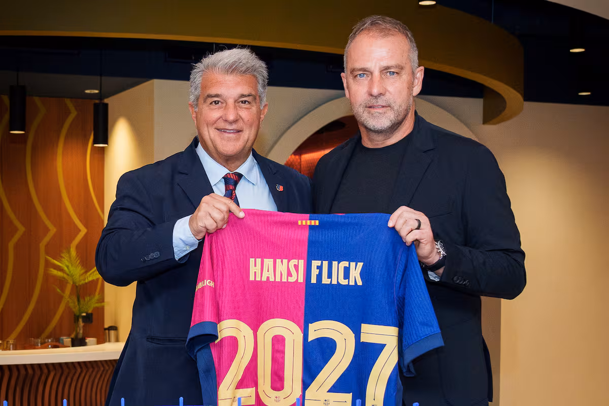 HANSI FLICK RENUEVA CON EL F.C BARCELONA HASTA&nbsp;2027