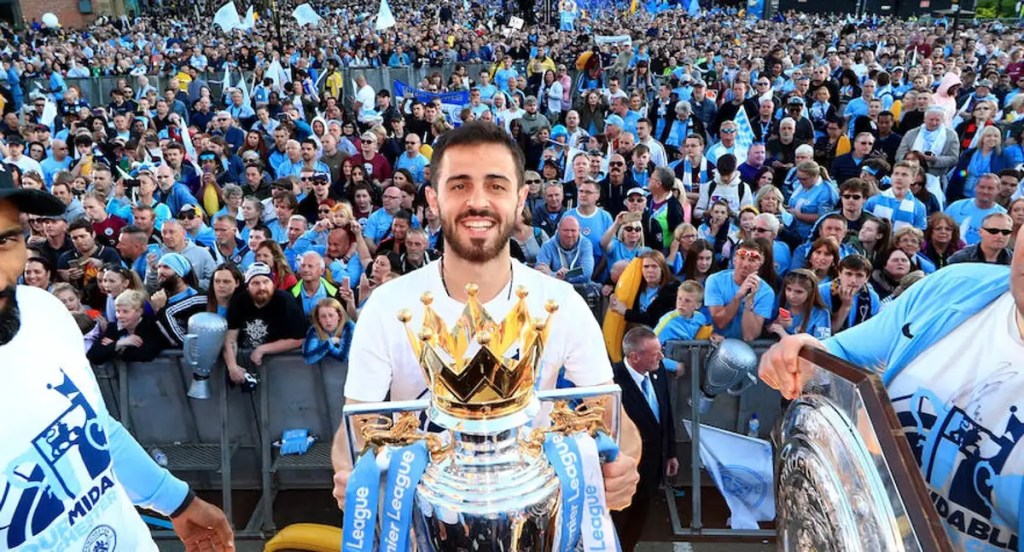 Bernardo Silva es una leyenda del Manchester City; foto: Chat.gpt.