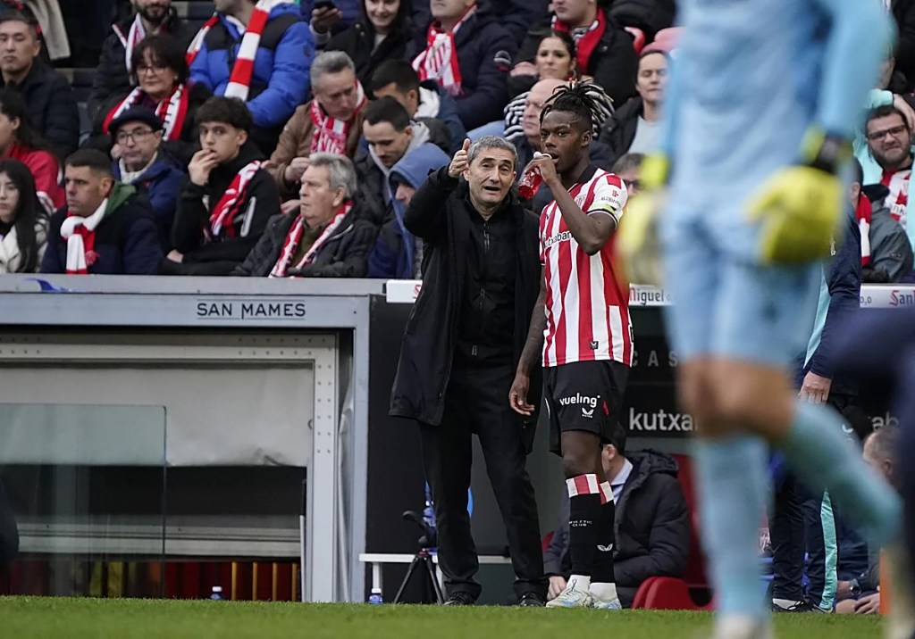 Ernesto Valverde es quien mejor ha sabido leer a Nico Williams; foto: El Correo.