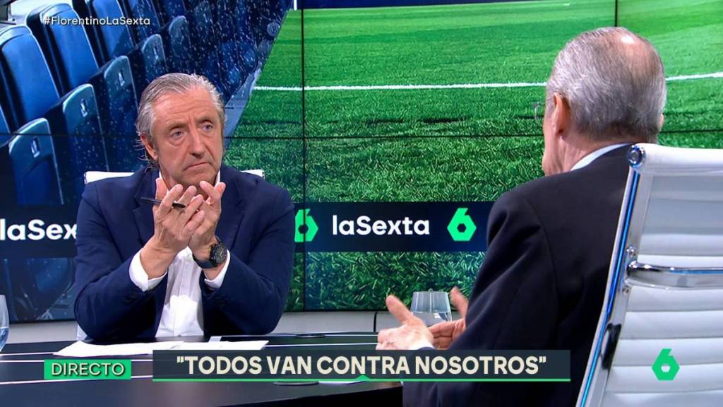 Florentino Pérez fue a una entrevista con Josep Pedrerol; foto: X.com.